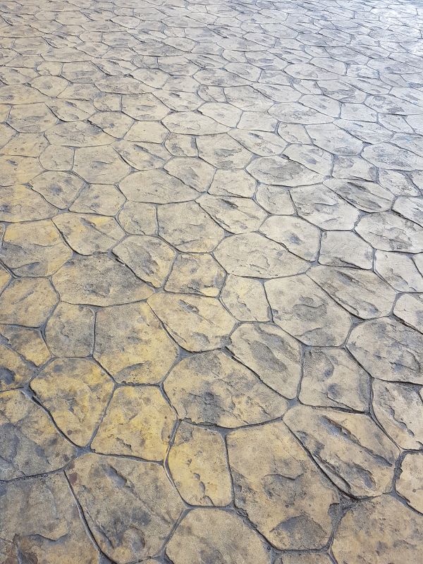 Finished Stamped Concrete Driveway